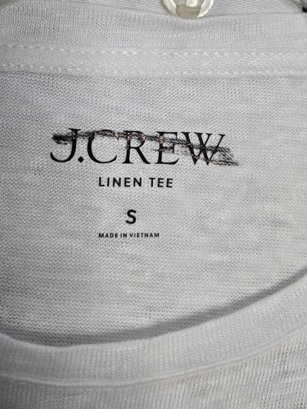 Nwt J. Crew Relaxed Linen Tee Shirt White Size Small